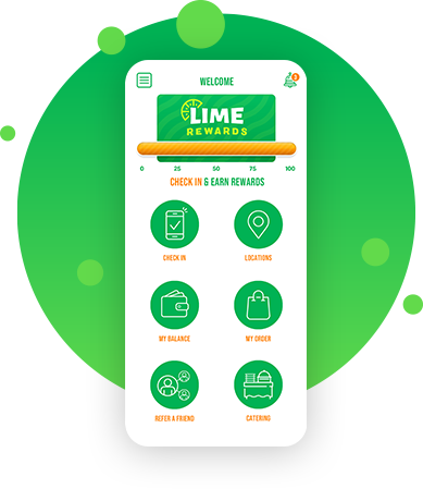 An image of the LIME Fresh Mexican Grill restaurant app